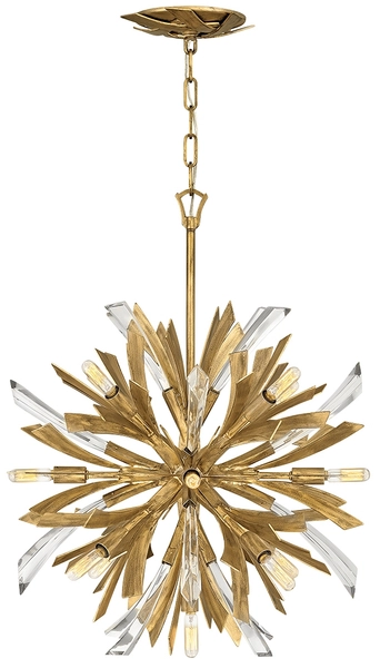 Kryształowa lampa wisząca QN-VIDA-13P-S crystal złota