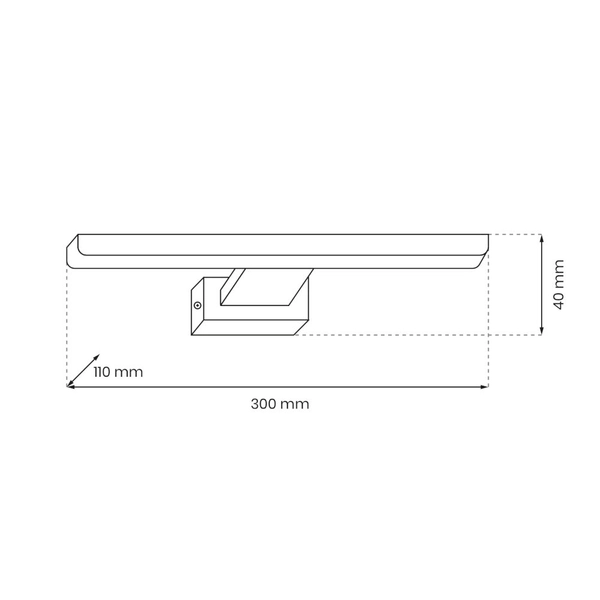 Kinkiet LAMPA ścienna SHINE ML028 Milagro metalowa OPRAWA LED 7W 4000K nad lustro do łazienki galeryjka IP44 chrom