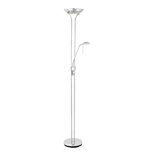 Metalowa lampa podłogowa Rome ROME-CH chrom przezroczysty