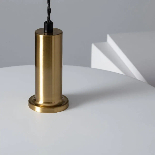 Okrągła lampa wisząca Dario ABR-LWO-DARIO-B metalowa biała złota