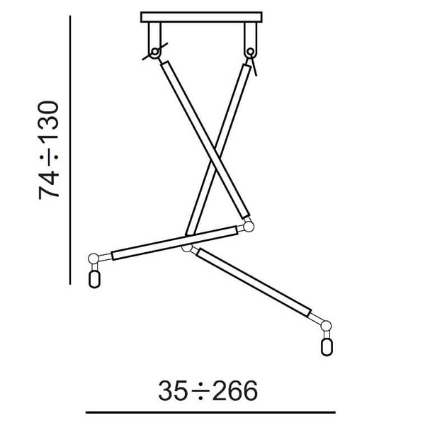 Regulowana lampa wisząca Zyta AZ1846+2xAZ2601 Azzardo czarna szara