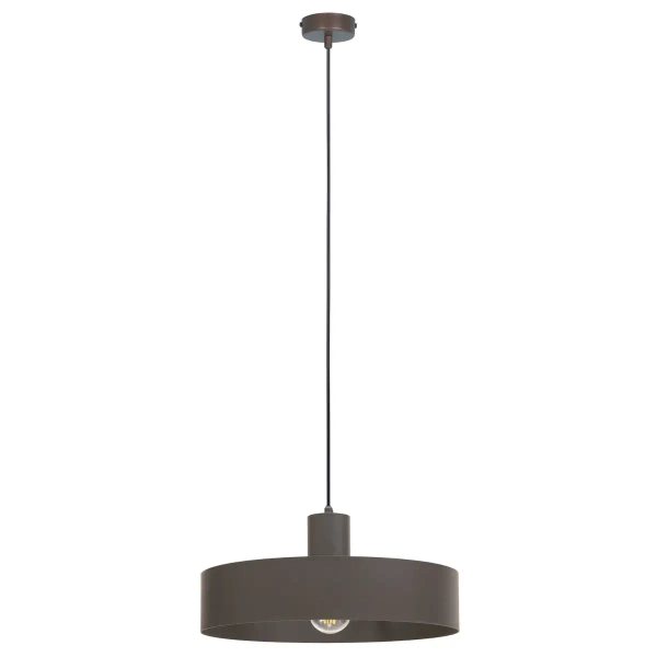 Okrągła wisząca lampa Rif L 41437 do salonu tuba ciemnoszara