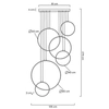 Pierścieniowa lampa wisząca Circulo MSE010100371 Moosee LED 156W 3000K czarna