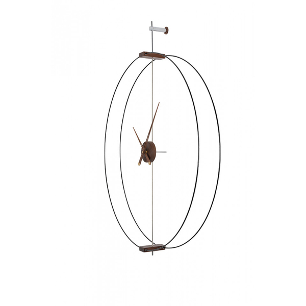Zegar ścienny Doble Ring MSE1501100485 obręcz drewno mosiądz outlet
