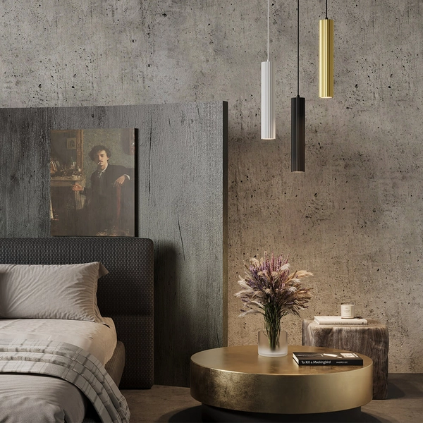 Ścienna lampa Calipso P106PL-01-GU10-BS metalowa tubka mosiądz