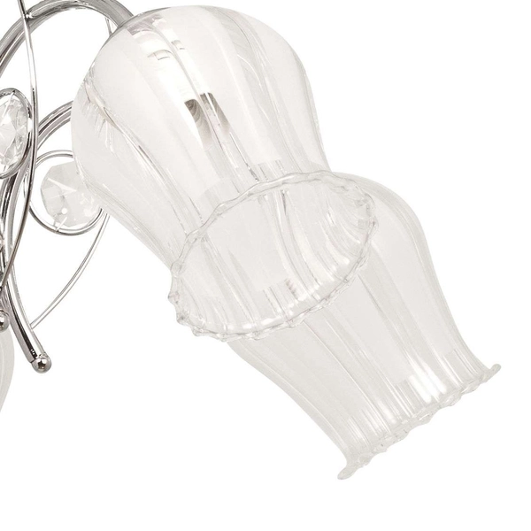 Żyrandol z kryształkami VEN W-K 1466/5 łańcuch chrom przezroczysty