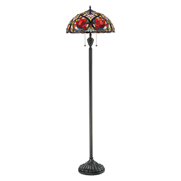 Podłogowa lampa witrażowa Larissa QZ-LARISSA-FL Quoizel kolorowy
