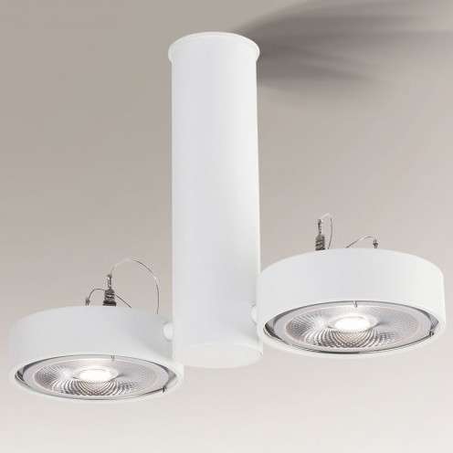 Spot LAMPA sufitowa NATORI 7212 Shilo regulowana OPRAWA reflektorowa TUBA metalowa biała