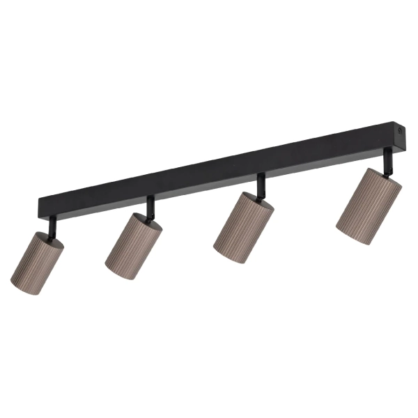 Ryflowana sufitowa lampa Tune 16149 tubki na podsufitce brązowy