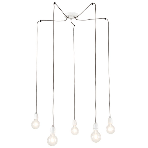 Wisząca lampa PORCIA 3181502 ceramiczna loftowy zwis pająk biały grafitowy