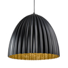 Wisząca lampa Telma 32020 Sigma ryflowana do jadalni czarna złota