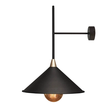 Ścienny kinkiet metalowy Merto 4019 Shilo loftowa stożek czarna