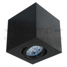 Regulowana LAMPA sufitowa Lago Nero Orlicki Design spot OPRAWA metalowa kostka cube czarna