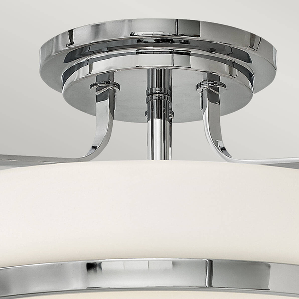 Metalowa lampa sufitowa Harper HK-HARPER-SFM-CM Hinkley szkło biały chrom