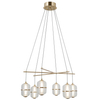 Wielopunktowa lampa wisząca Alani PND-34375-6-HBR LED 192W 3000K złoty