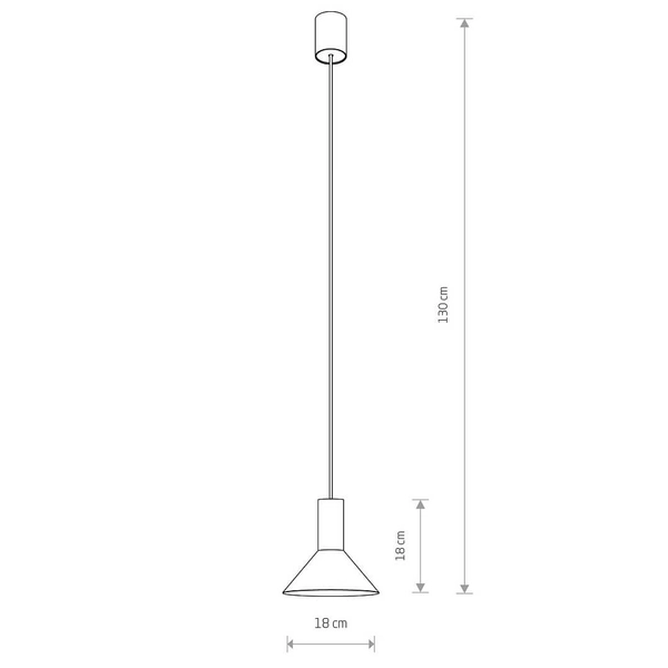 Zwis jadalniany nad stół Hermanos 8105 Nowodvorski punktowy czarny