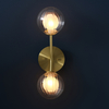 Lampa ścienna hampton L&-196691 Light& szklane kule plisowane mosiądz