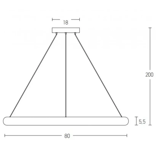Regulowany żyrandol nad stół 2062 LED 60W 3000K do jadalni złoty