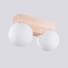 Podwójna lampa sufitowa BULBO SL.1683 drewniana biała 2xG9
