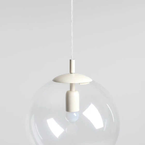 Kulista lampa wisząca Globe 562G9 Aldex ball kula szklana biała