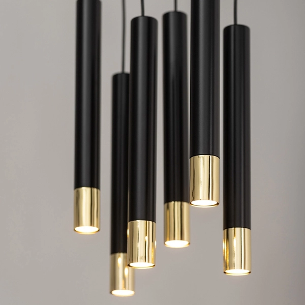 Żyrandol lampa salonowa Sopel Grand 33397 nad stolik czarna złota