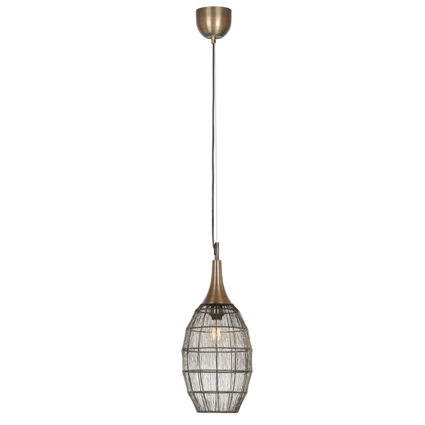 Zawieszana lampa SORAYA 365420104 Trio druciak metalowa czarny złoty