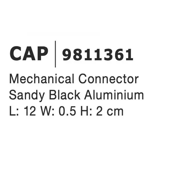 Metalowy łącznik do systemu magnetycznego CAPLA LE-52025 czarny do szyn