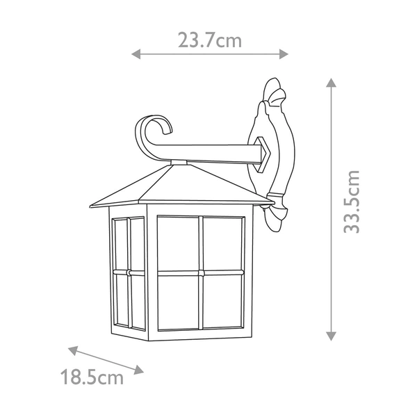 Zewnętrzna lampa na ściane Winchester BL18-BLACK Elstead latarnia IP23 czarny