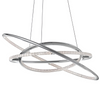 Futurystyczna lampa wisząca Lanus do salonu LED 55W 3000K srebrna
