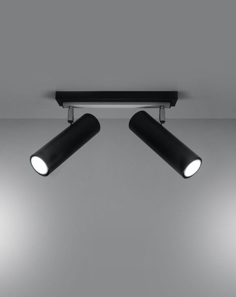 Reflektorowa LAMPA sufitowa Direzione SL.0500 Sollux regulowana OPRAWA listwa spot tuby czarne