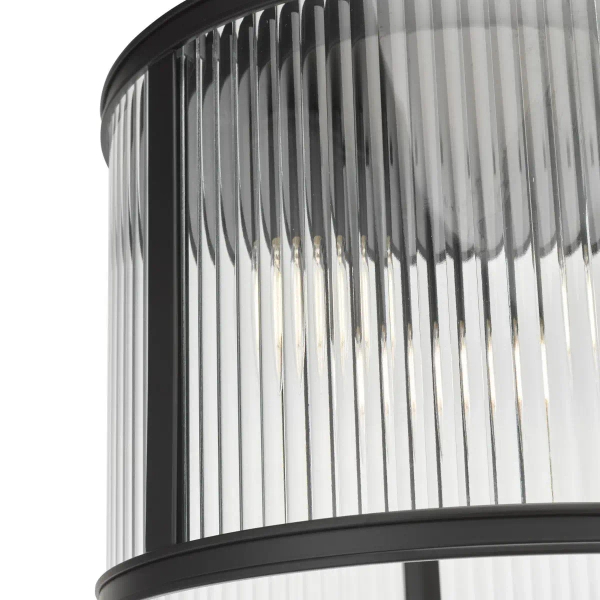 Przysufitowa lampa do kuchni Bianka BIA5322 ryflowana czarna