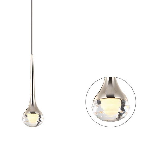 Wisząca lampa złota CRIMA OR80315 LED 6W Orlicki glamour do sypialni