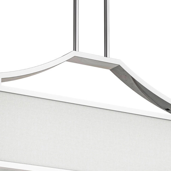 Zwis biały do salonu Gerdo Ovale materiałowa lampa wisząca