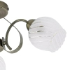 Klasyczna lampa sufitowa 7138/3 21QG szklane klosze mosiądz