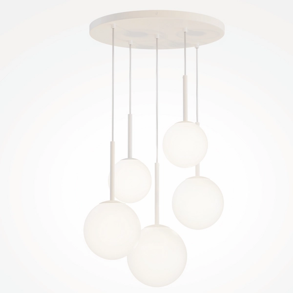 Zwisowa lampa Basic Form MOD321PL-05W szklane kule białe