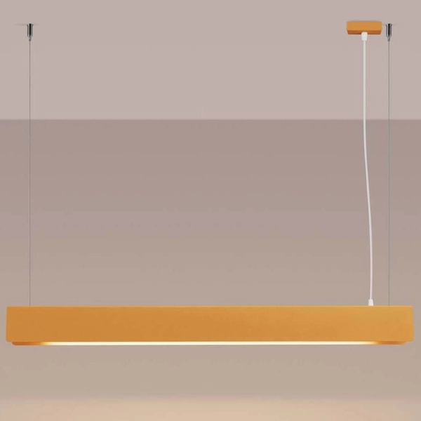 Lampa zwis nad wyspę Spark SL.1396 prostokątna do jadalni złota