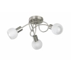 Potrójna lampa sufitowa ANTIBES R60173007 szklana srebrny biały