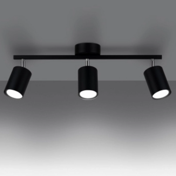 Sufitowa lampa Lemmi SL.1128 Sollux do jadalni reflektorowa czarna