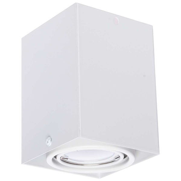 Spot LAMPA sufitowa BLOCCO ML476 Milagro natynkowa OPRAWA metalowa LED 7W 3000K oczko regulowane kostka cube biała