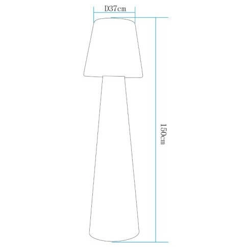 Stojąca lampa na baterie Gardena ES-DC006 Step LED 5W RGBW IP65 grzyb biała