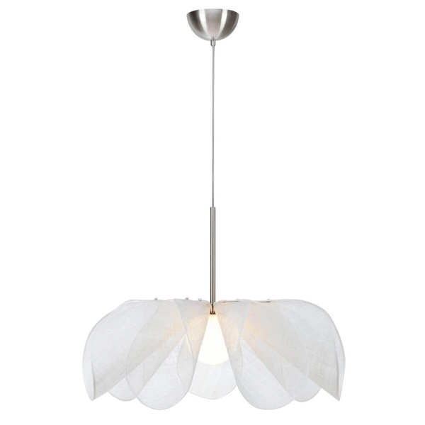 Wisząca lampa jadalniana STYRKA 108818 Markslojd nad stół biały srebrny