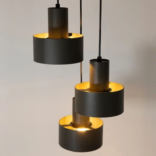 Loftowy żyrandol do przedpokoju Rif 3 41170 tuba szary