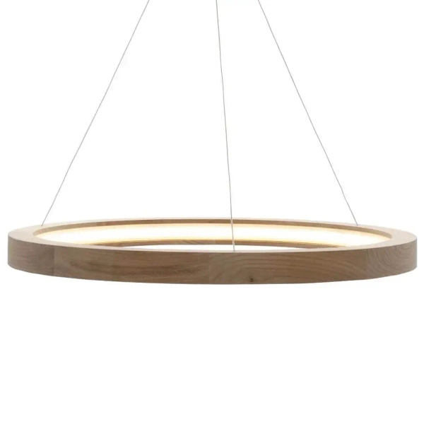 Ekologiczna lampa wisząca Oak drewniany ring nad stół