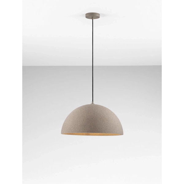 Wisząca lampa do jadalni NAVIRTA LE45342 kopułowa brązowa