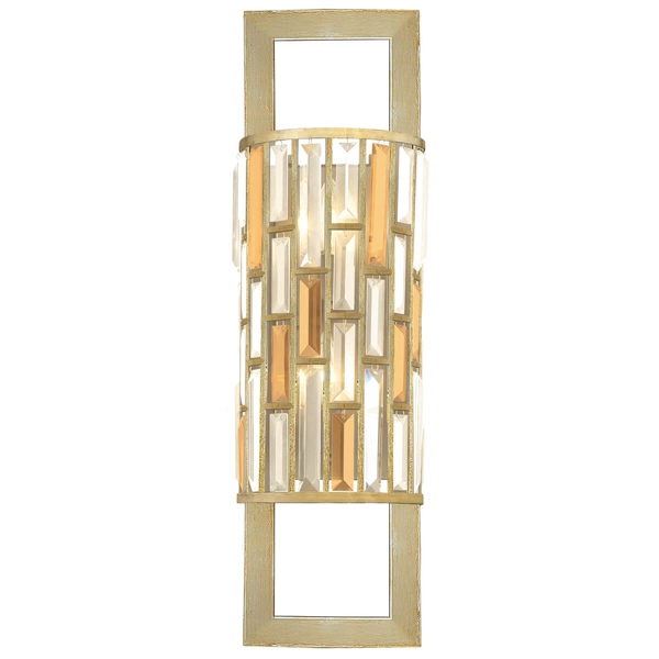 Ścienna lampa crystals Gemma HK-GEMMA2-B-SL glamour złota srebrna