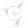 Druciana LAMPA sufitowa XARA I 54802W-3 Globo metalowa OPRAWA industrialny plafon spirala biała