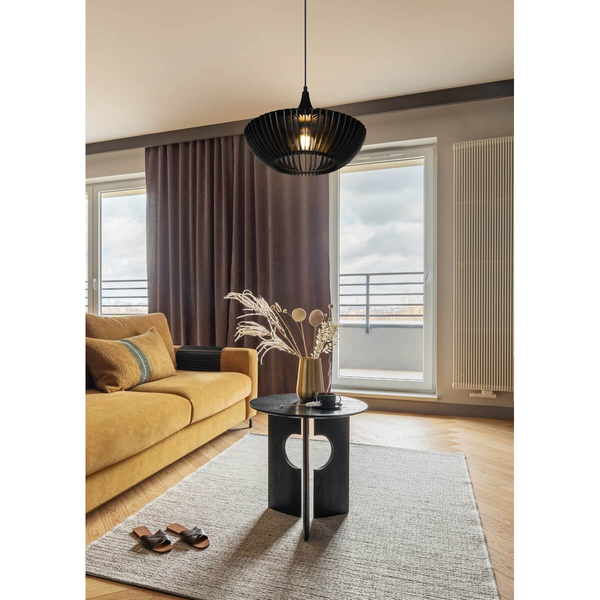 Wisząca lampa drewniana COLINO 315900132 nad stół czarny