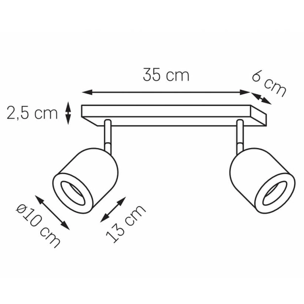 Regulowana ścienna lampa SPARK 50932201 Kaspa metalowa do jadalni biała
