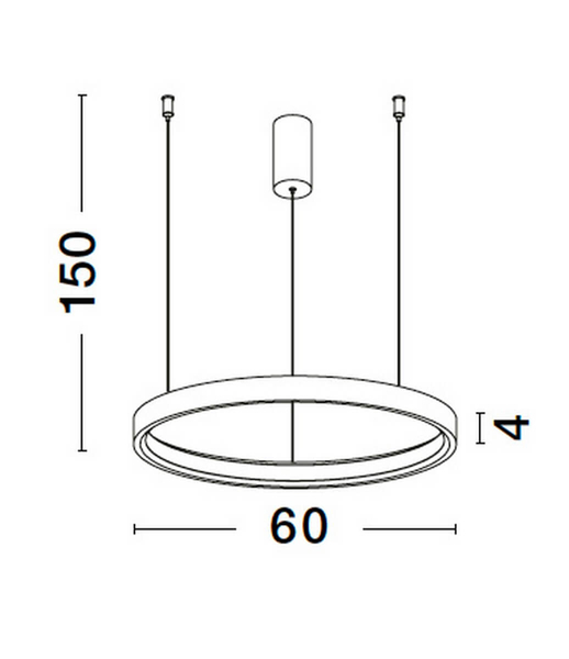 Wisząca lampa do salonu ZACAPU LE42796 ring LED 42W 3000K biały