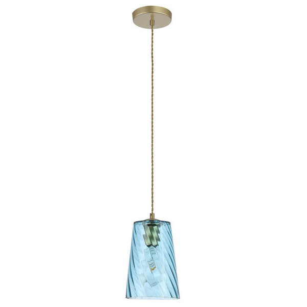 LAMPA wisząca AZURINE 5226 Rabalux szklana OPRAWA zwis niebieski złoty